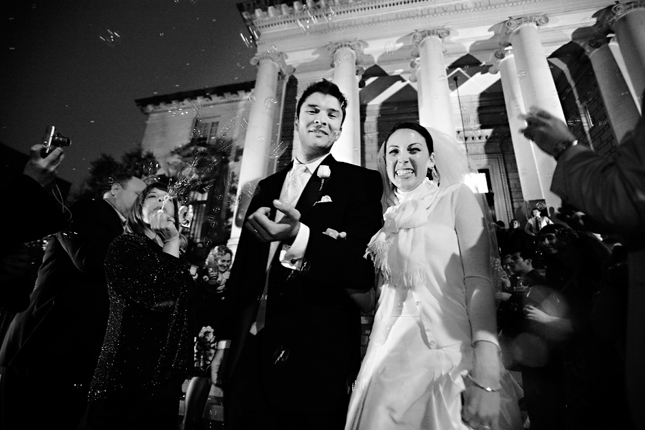 Carnegie Institution wedding photos - bubble exit