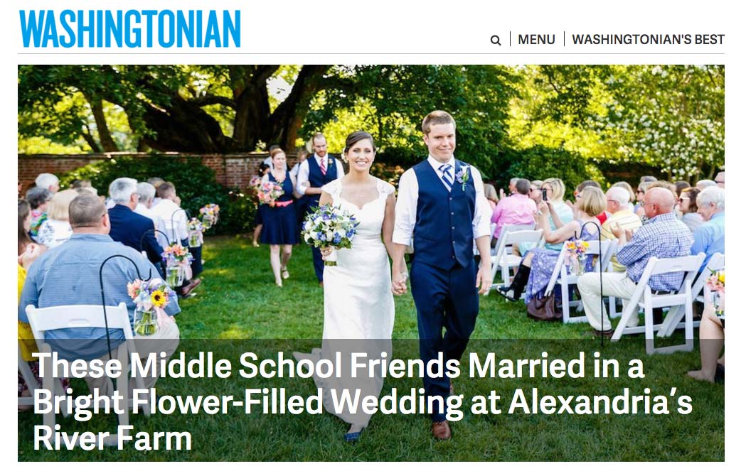 River Farm Wedding Featured on Washingtonian