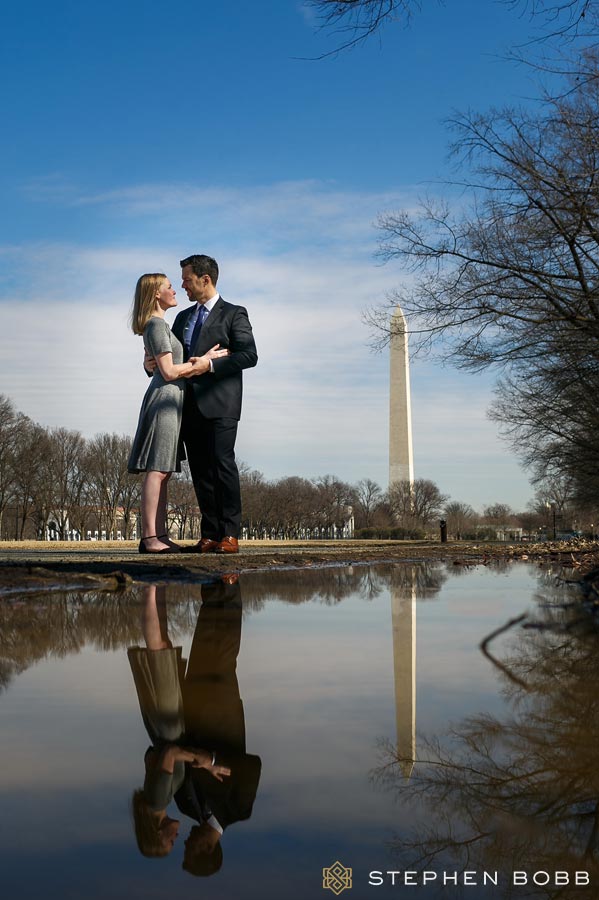Couple portraits after small DC wedding