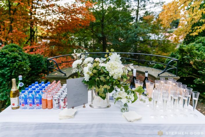 Drink station at DC micro-wedding
